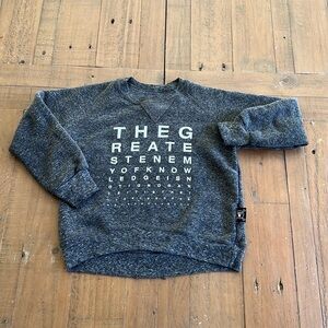 Nununu gray eye chart sweatshirt